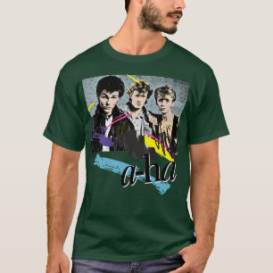 Ursprunglig Vintage formaterad med 80s AHa Design T Shirt