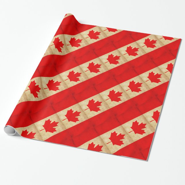 Ursprunglig Vintage Patriotic National Flagga of C Presentpapper (Utrullad)