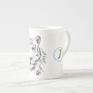 Ursprunglig W Tiger Watercolor Chinese Zodiac Init Benporslin Mugg