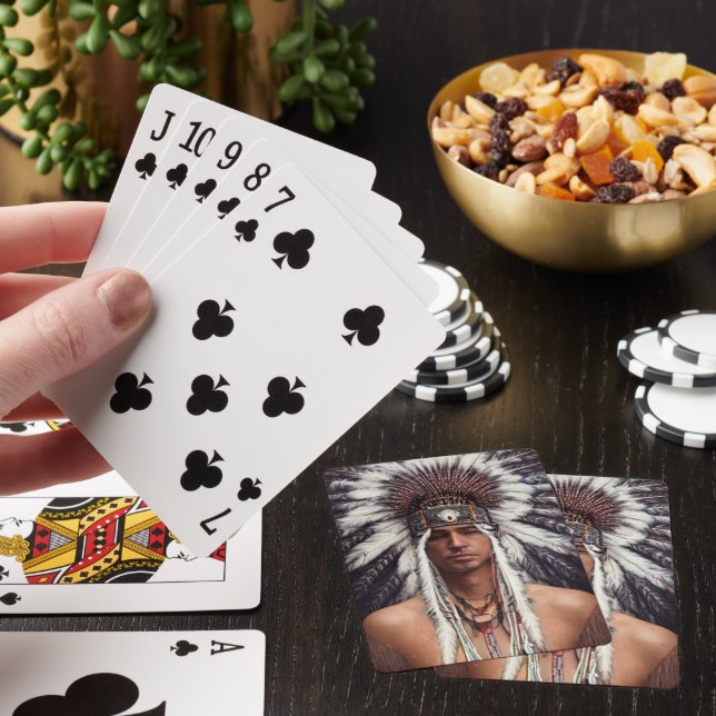 Ursprungliga amerikanska Ojibwe-kort Casinokort (På plats)