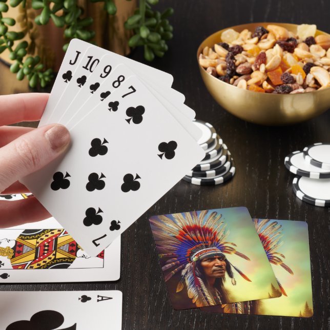 Ursprungliga amerikanska Ojibwe-kort Casinokort (På plats)