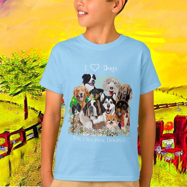 Ursprungliga dogpile Cute Pets, Personalize T-Shir T Shirt (Skapare uppladdad)