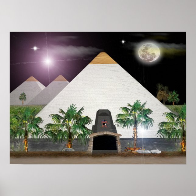 ursprungliga egyptiska pyramider poster (Framsidan)