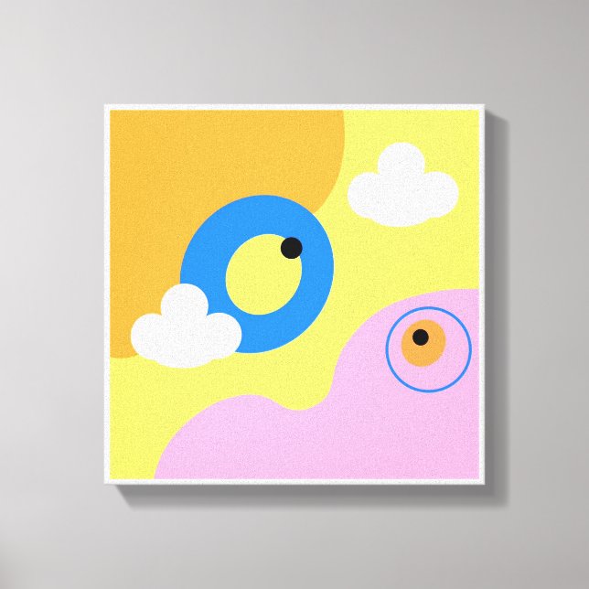 Ursprungliga enkla bildutskrifter av Gult Canvastryck (Framsida)