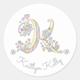 Ursprungliga ID-namnsmärken för det egna namnet i Runt Klistermärke