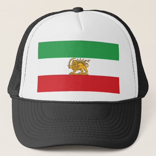 Ursprungliga iranska Lejon och Sol historiska flag Keps (Framsida)