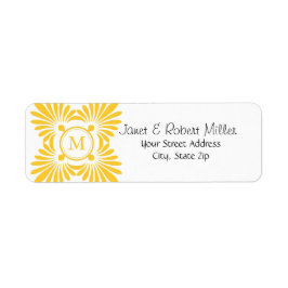 Ursprungliga monogramReturetiketter Returadress Etikett