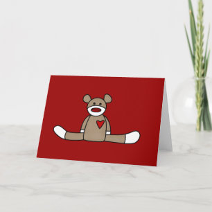Ursprungliga Sock monkey-skjortor och -gåvor Kort