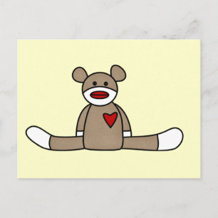 Ursprungliga Sock monkey-skjortor och -gåvor Vykort