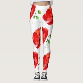 Ursprungliga vallmofärgsfärger Vår Leggings