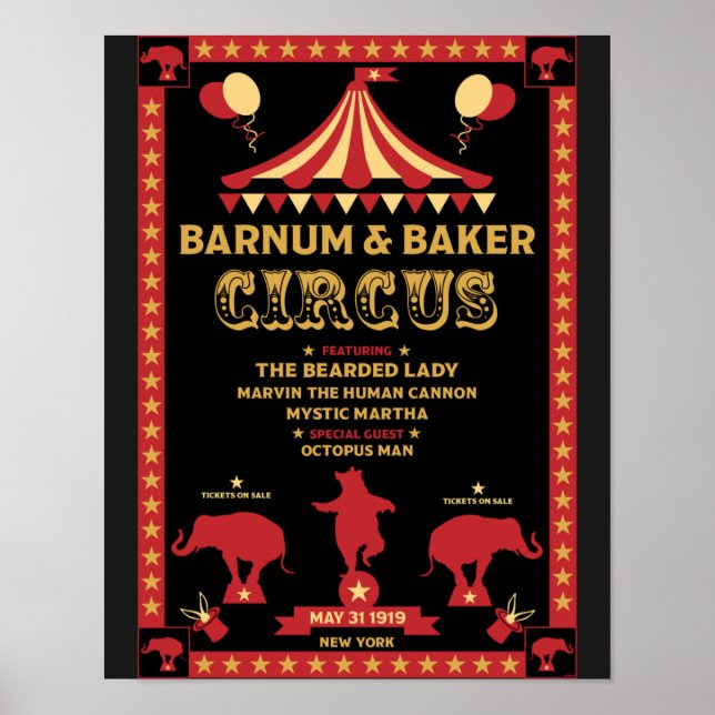 Ursprungliga Vintagar Poster Inspired Circus (Framsidan)