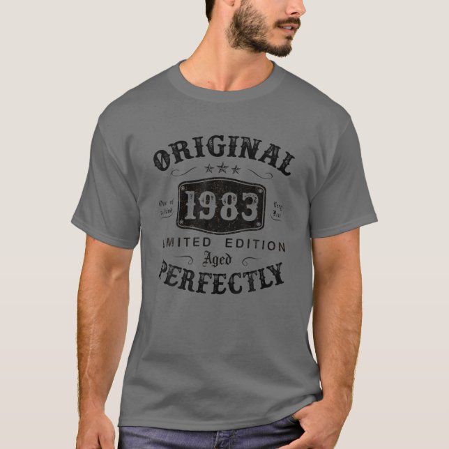 Ursprungligen 1983 40 år gamla 40 dagar gamla gåvo t shirt (Framsida)