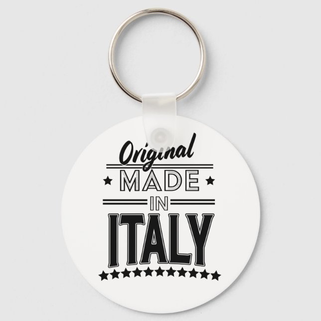 Ursprungligen tillverkad i Italiens logotyp Nyckelring (Framsida)