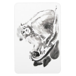 Ursprungligen Tvättar du målning med apa år zodiak Magnet