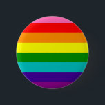 Ursprungligt 8-Rand Pride-Flagga Knapp<br><div class="desc">Det ursprungliga flagga med 8 rand-pridet</div>