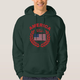 Ursprungligt Amerika USA flagga patriot Hoodie