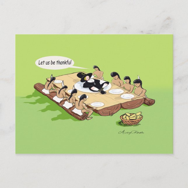 Ursprungligt amerikanskt hälsningskort för Thanksg Helg Vykort (Framsida)