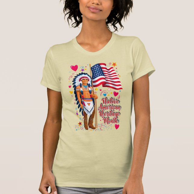 Ursprungligt amerikanskt kulturarv, månatligt Prid T Shirt (Framsida)