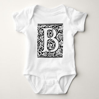 Ursprungligt B-monogram. Anpassat Namn-Blommönster Tee