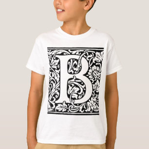 Ursprungligt B-monogram. Anpassat Namn-Blommönster Tröja