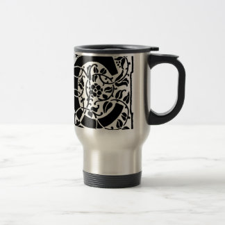 Ursprungligt C-monogram. Blommigt Namn Customized  Resemugg