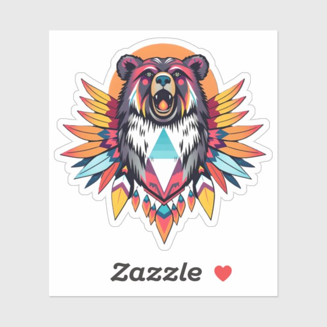 Ursprungligt dekorerat björn klistermärken (Ark)