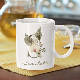 Ursprungligt eget namn för S Boho Blommigt Orchid Kaffemugg