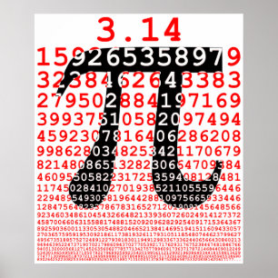 Ursprungligt färg nummer pi dag matematiskt tecken poster