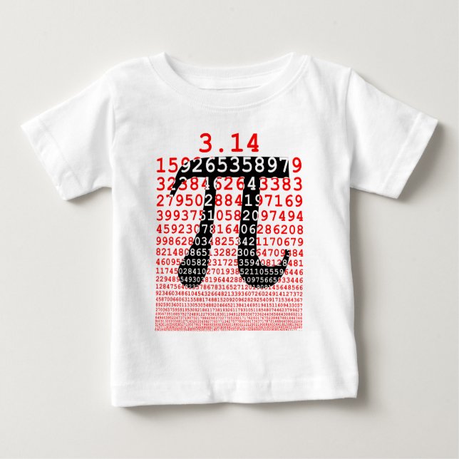 Ursprungligt färg nummer pi dag matematiskt tecken t shirt (Framsida)