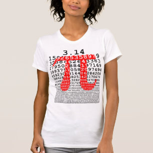 Ursprungligt färg nummer pi dag matematiskt tecken t shirt