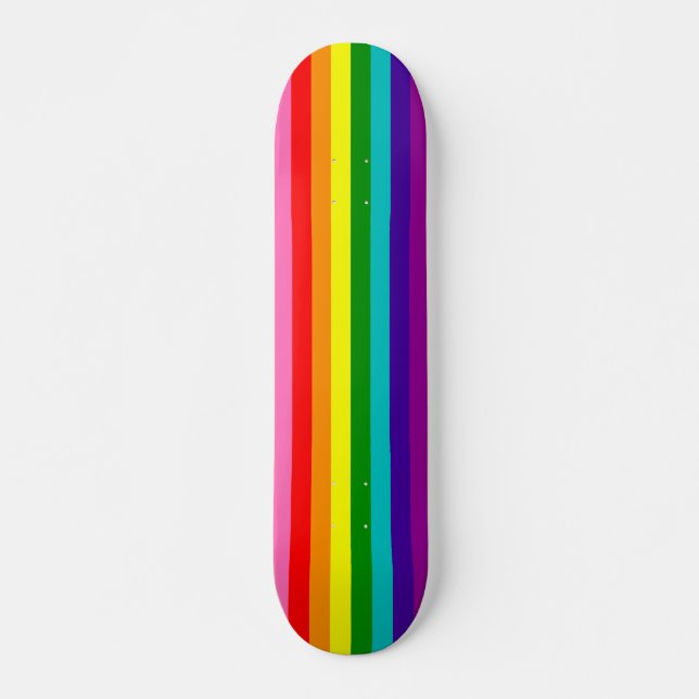Ursprungligt Flagga för Pridet 8-Rand Mini Skateboard Bräda 18,5 Cm (Framsida)