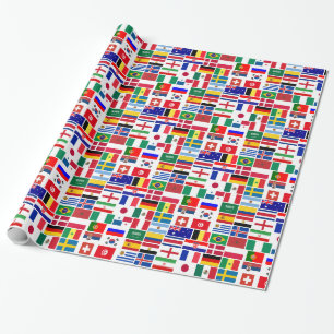 Ursprungligt FOOTBALL SOCCER TEAM FLAGGOR 2018 mön Presentpapper