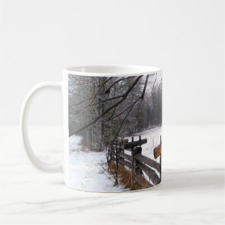 Ursprungligt foto- Snowy Winter Scenery Kaffemugg
