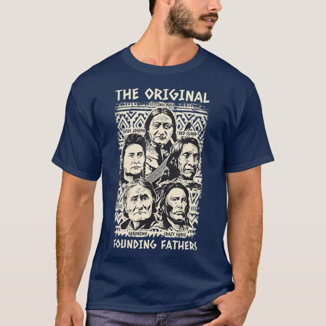 Ursprungligt Founding fathers Native Indian T Shirt (Framsida)