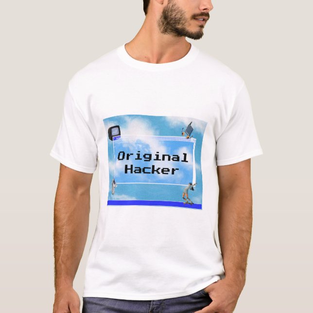 Ursprungligt Hacker Windows 95-tema T Shirt (Framsida)