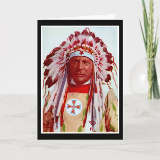 Ursprungligt hälsningskort för Indian Kort