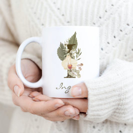 Ursprungligt I Boho-Blommigt Orchid Greenery-eget  Kaffemugg