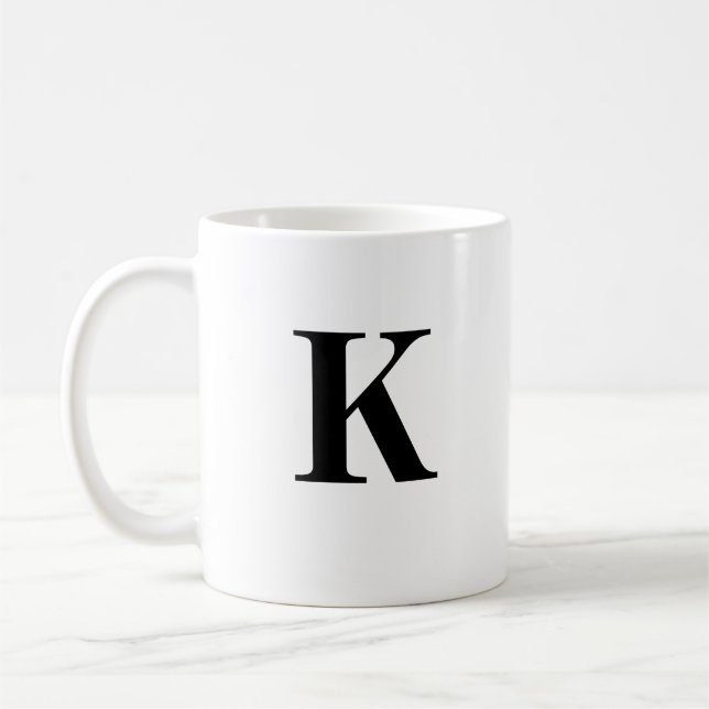 Ursprungligt K & Personlig Namn-kaffe Mugg (Vänster)