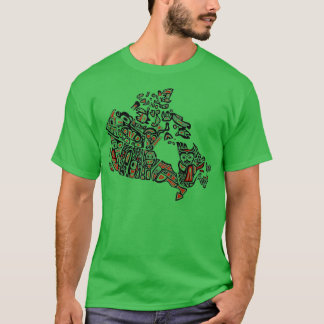 Ursprungligt Karta i Kanada, ursprungsbefolkat KAN T Shirt