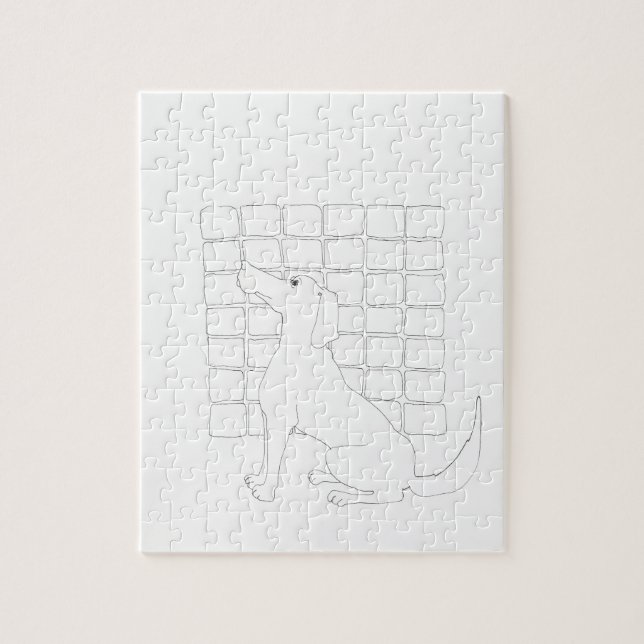 Ursprungligt kinesiskt Hund i Hund 2018 Pussel (Vertikal)