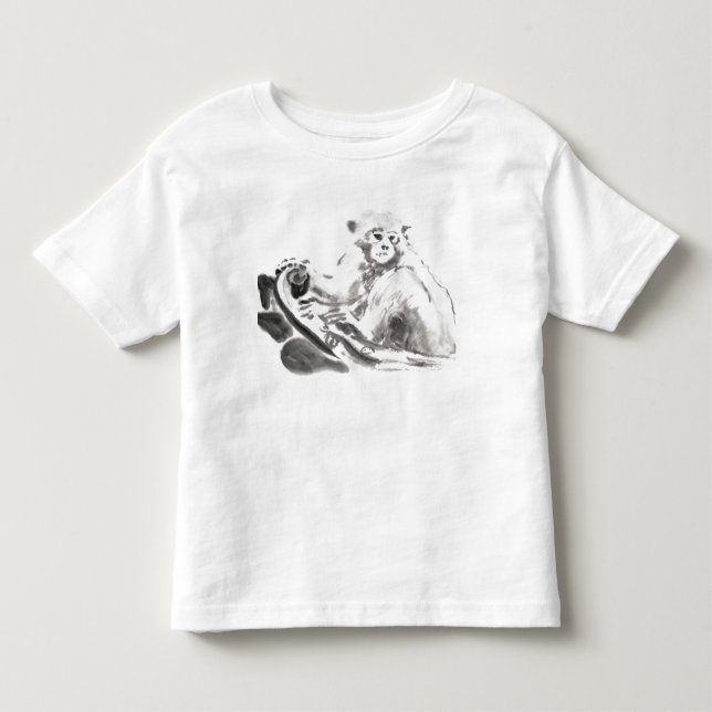 Ursprungligt målande kinesisk apa År 2016 Tee Shirt (Framsida)
