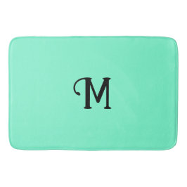 Ursprungligt monogram Aquamarine Jewel Tone Solid  Badrumsmatta