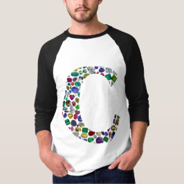 Ursprungligt Monogram Brev C-Trendig T Shirt