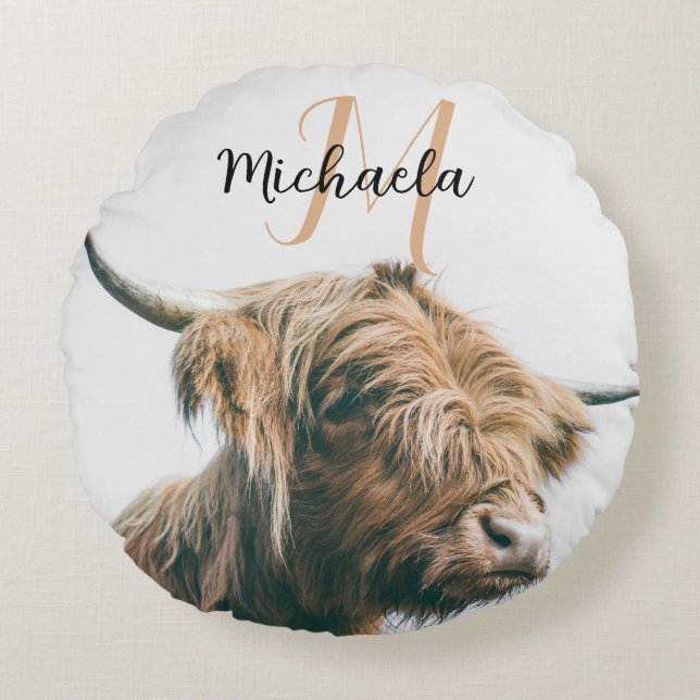 Ursprungligt monogram för det svenska porträtt-nam rund kudde (Framsidan)