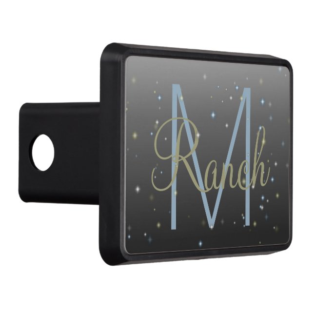 Ursprungligt monogram och anpassat namn för Ranch- Dragkroksskydd (Höger)