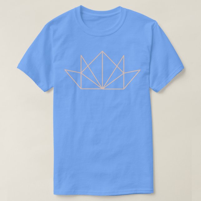 Ursprungligt Origami Pappra Krona T Shirt (Design framsida)