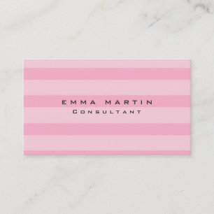 Ursprungligt Rosa Rand Feminine Unik Modern Visitkort