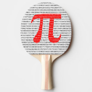 Ursprungligt rött nummer pi dag matematiskt tecke pingisracket