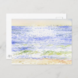 Ursprungligt sjölandskap av konstnären Sveta Mikha Vykort