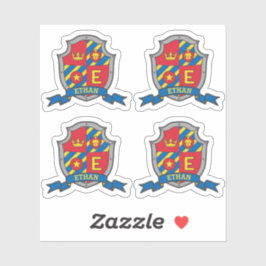 Ursprungligt skydd för lejon vapensköld för brev E Klistermärken